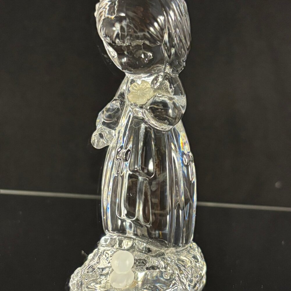 ENESCO 637017 Girl with Duck and Flower Crystal Figurine